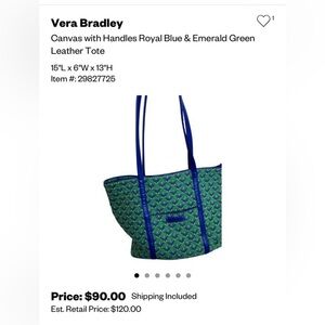 Vera Bradley Tote Bag